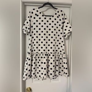 Black and white polka dot dress shirt